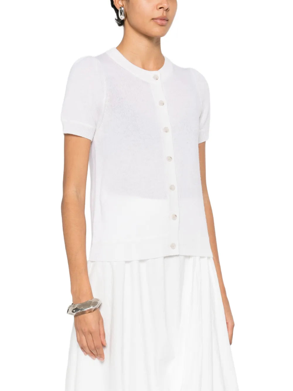 Cardigan with button closure