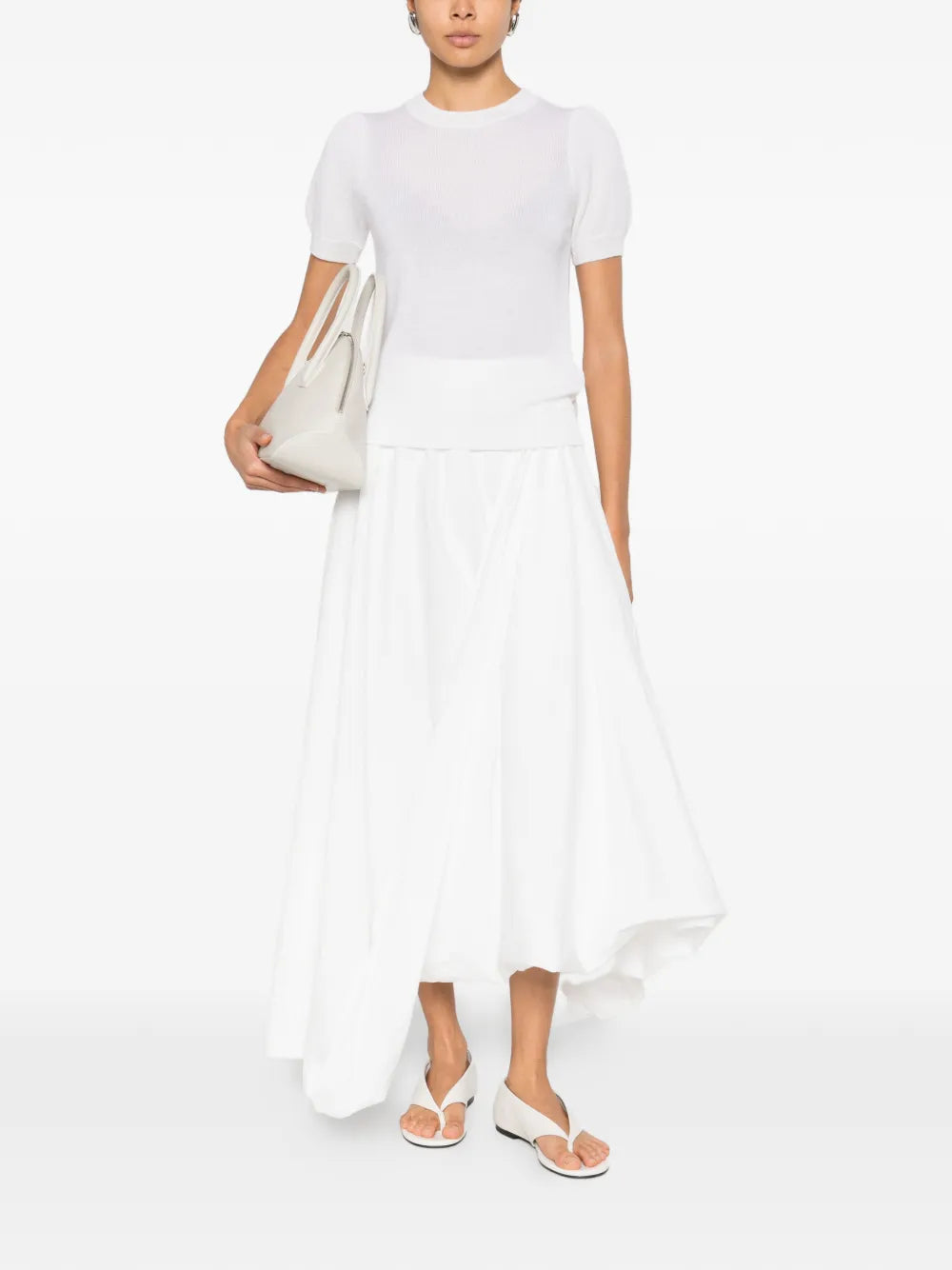 Short-sleeved cashmere shirt