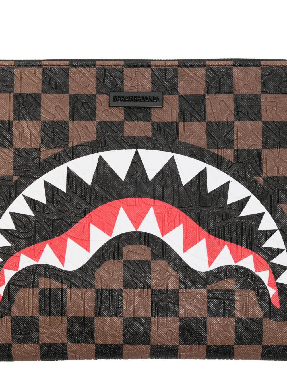 Shark Clutch mit Schachbrettmuster