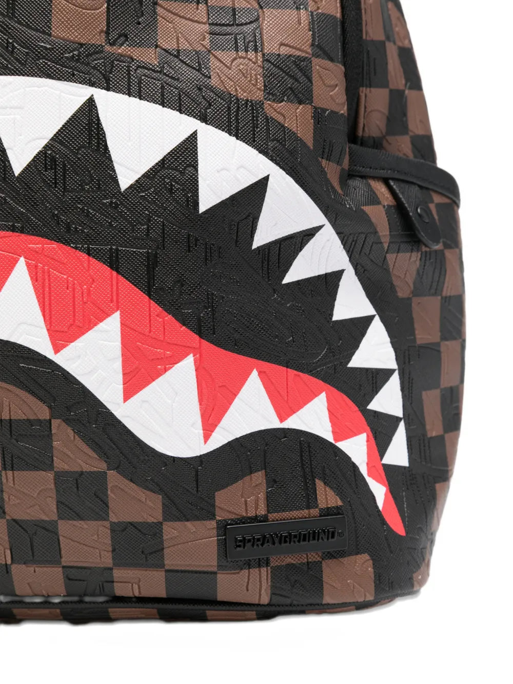 Backpack with checkered pattern