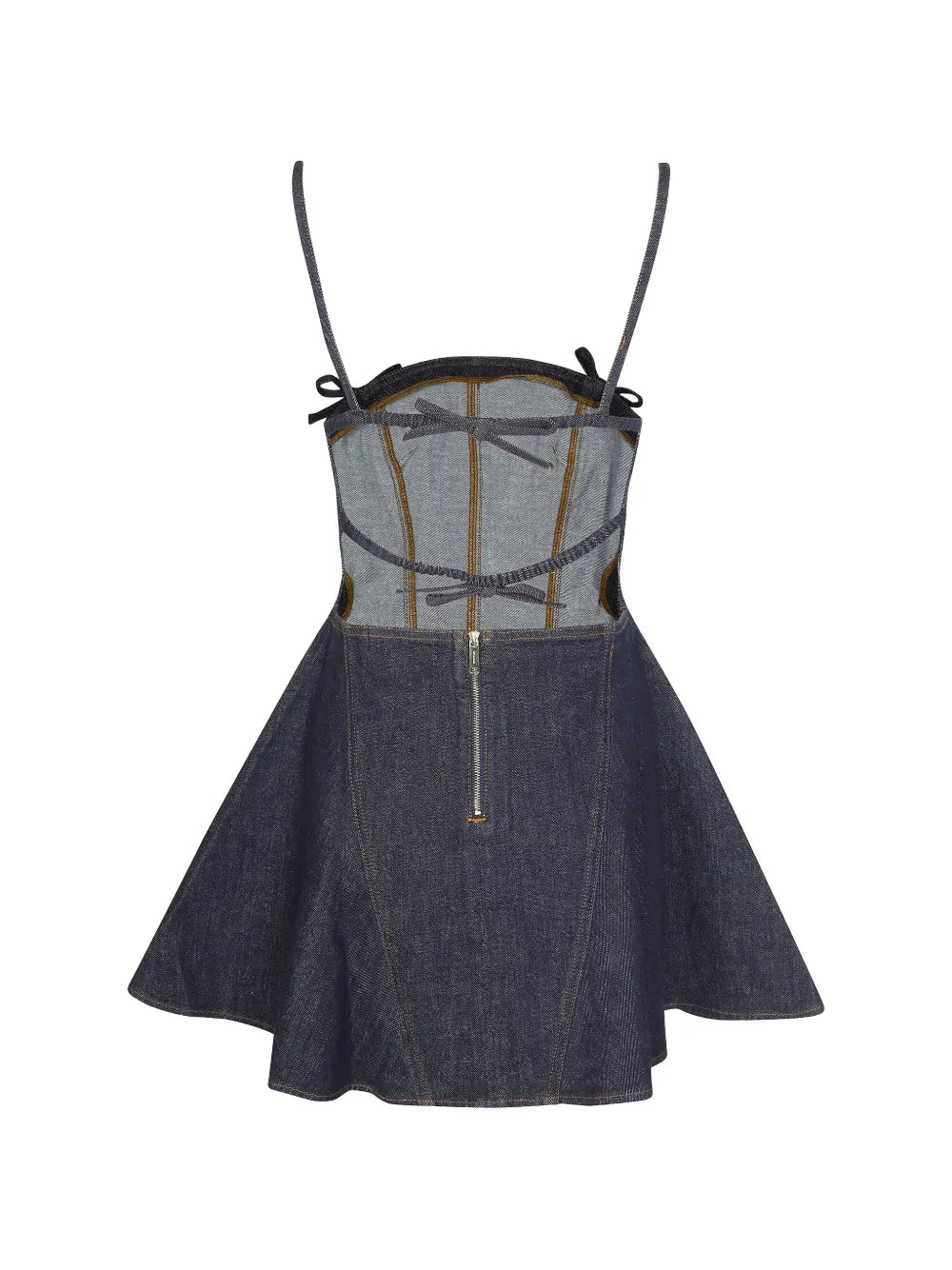 Ruched playsuit with bow closure