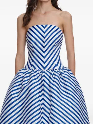 Striped midi dress