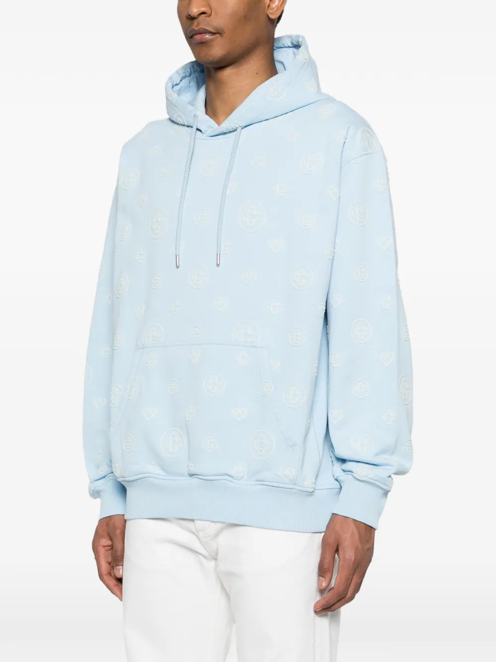 Bluza z kapturem z naszywką monogramu