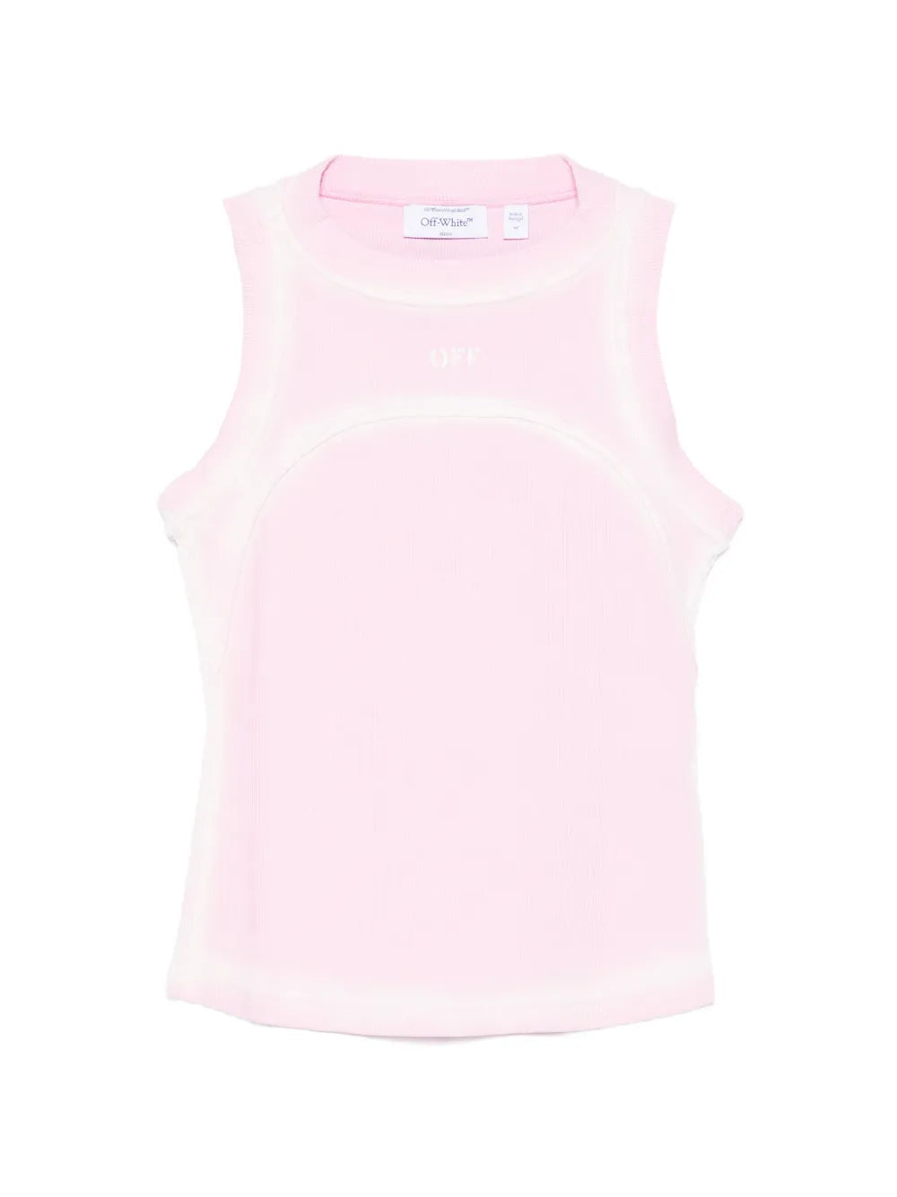 Geripptes Spray-Off-Stamp Tanktop