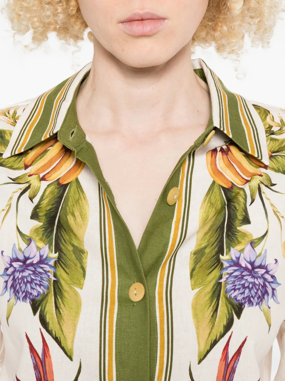 Sand Tropical Hemd mit Blumen-Print
