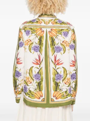 Sand Tropical Hemd mit Blumen-Print