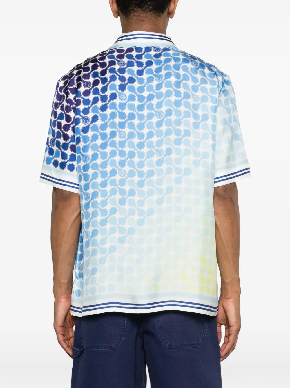 Tennis Tile Cuban Shirt with Pattern