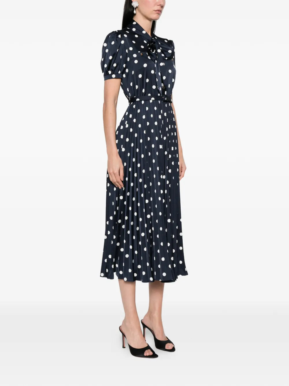 Midi dress with polka dots
