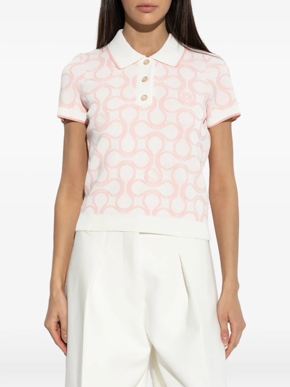 Patterned Polo Shirt