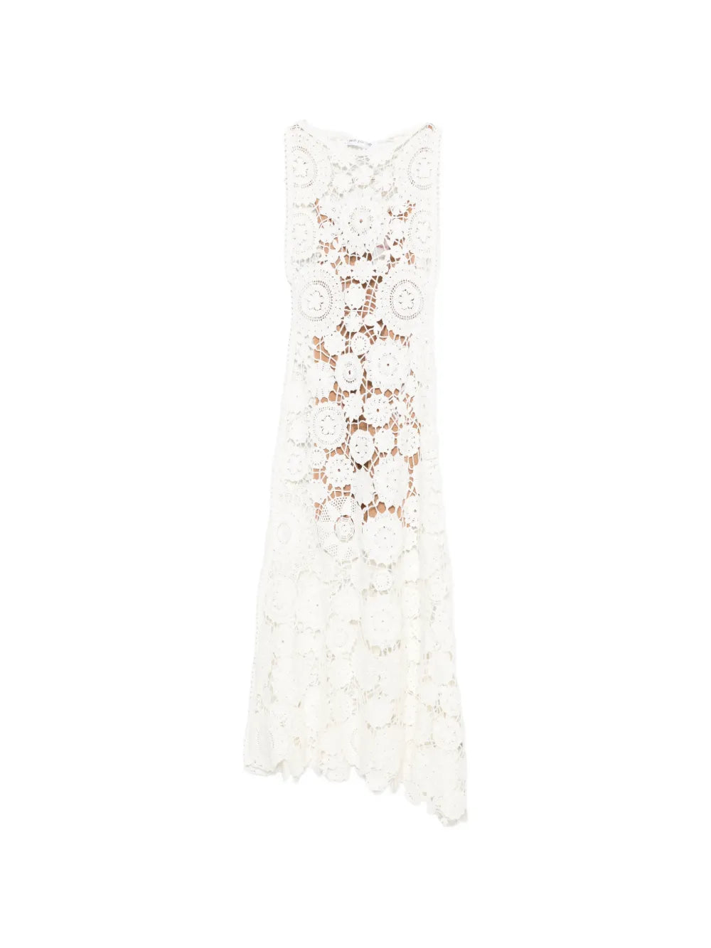 Crocheted Maxi Dress with Flowers