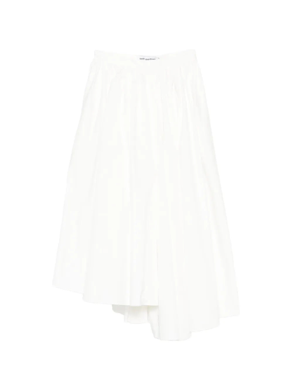 Asymmetric Skirt with Pleat Details