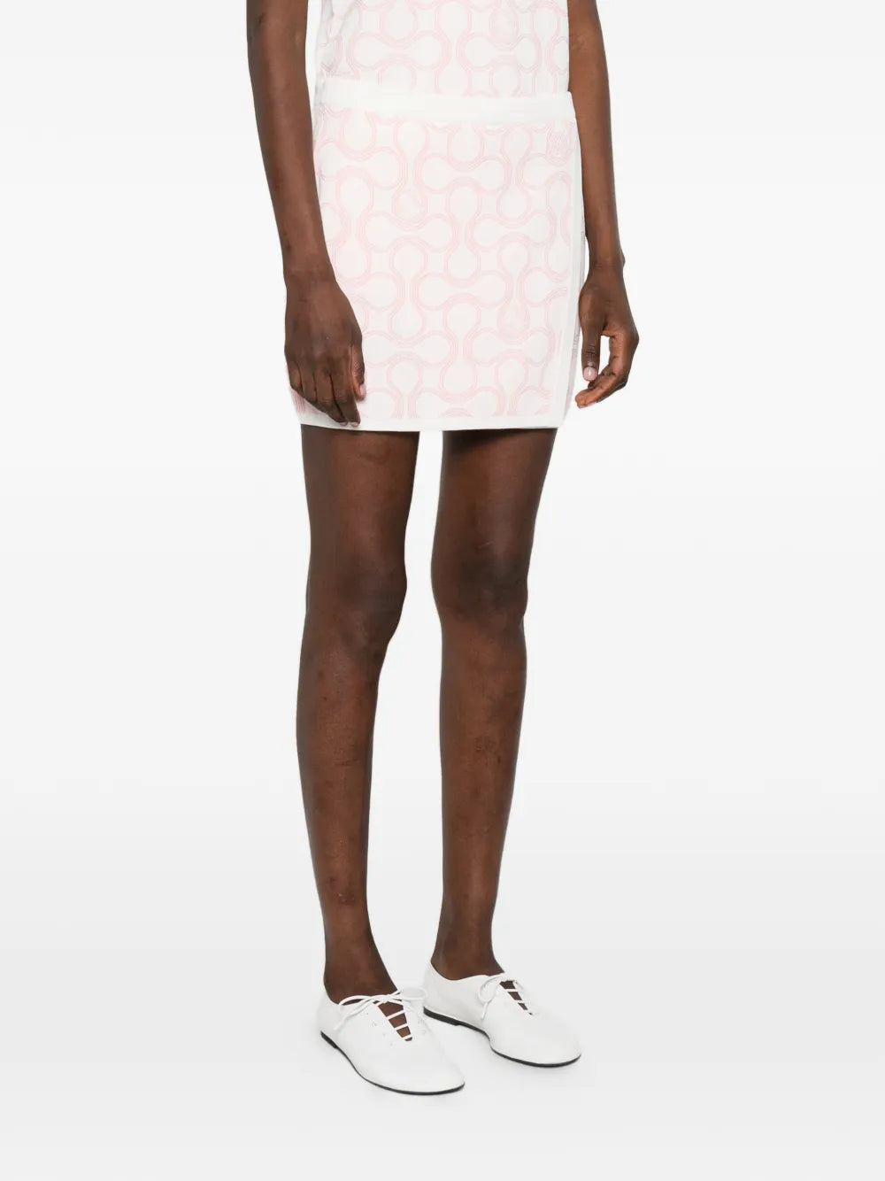 Wrap skirt with geometric print