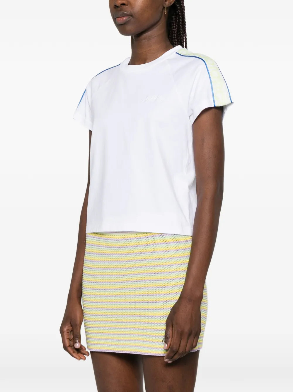 T-shirt met schouderaccentuering
