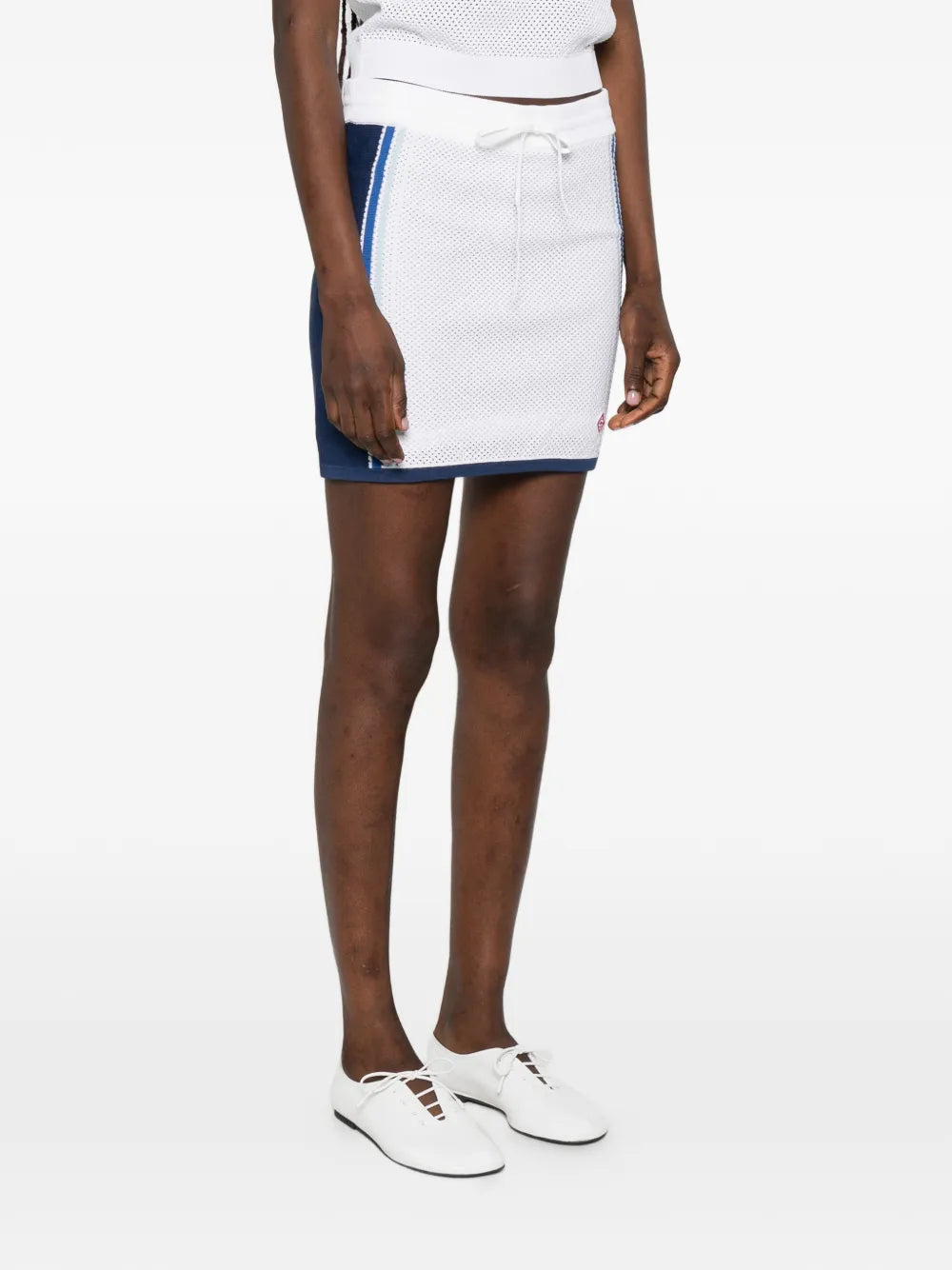 Mesh skirt with drawstring