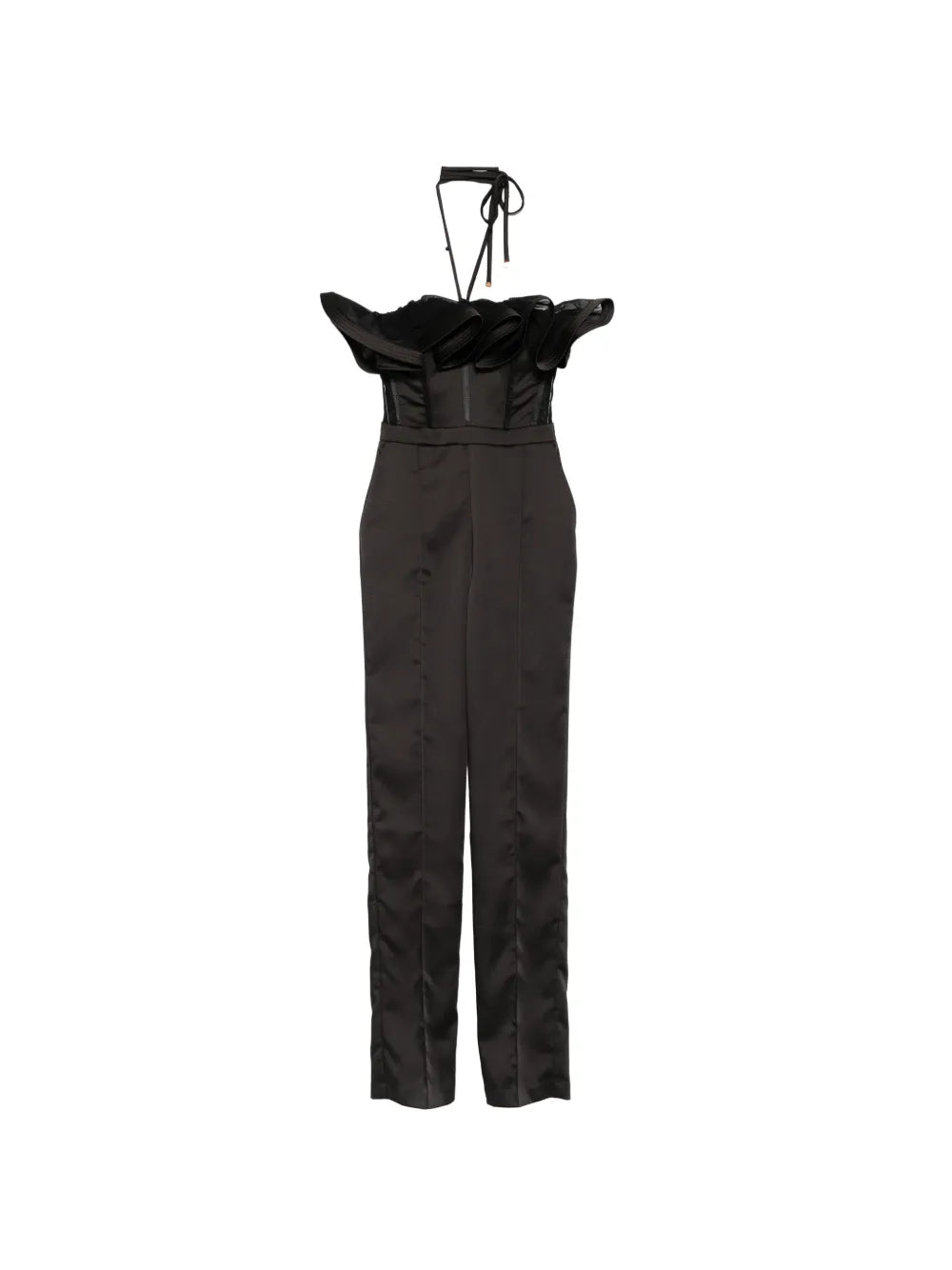 Gerimpelde jumpsuit in corsetstijl