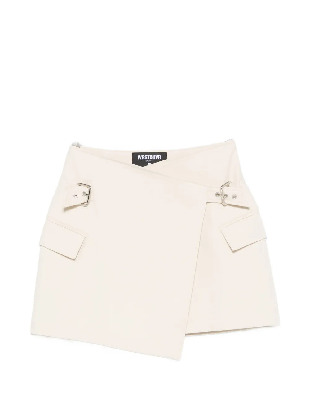 DIANA mini skirt with wrap look and buckle decoration