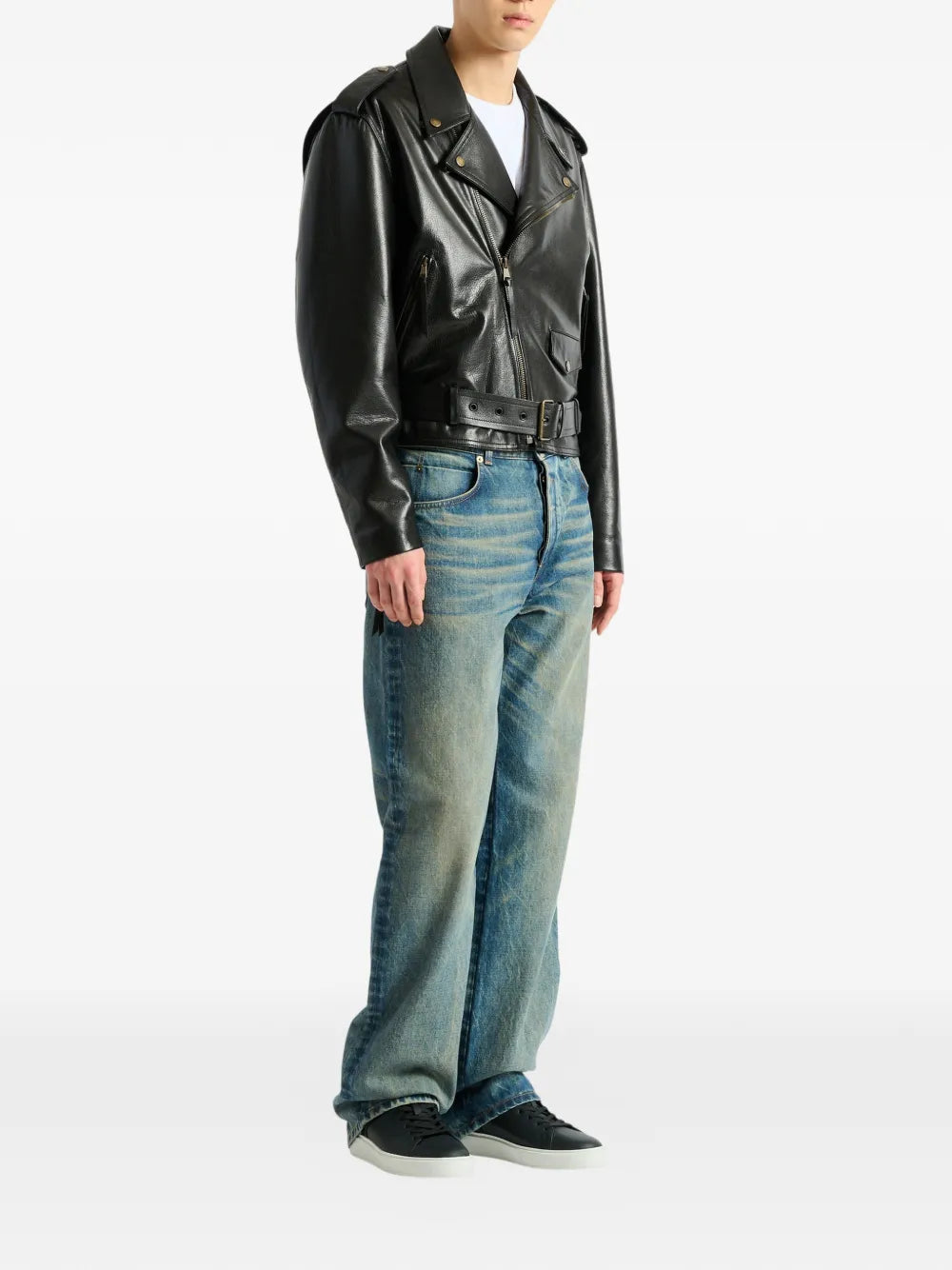 Strukturierte Bikerjacke