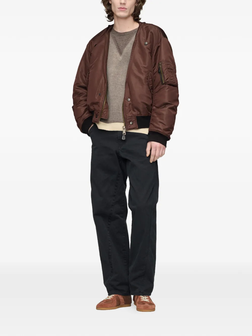 Wendbare Bomberjacke mit Ziernaht