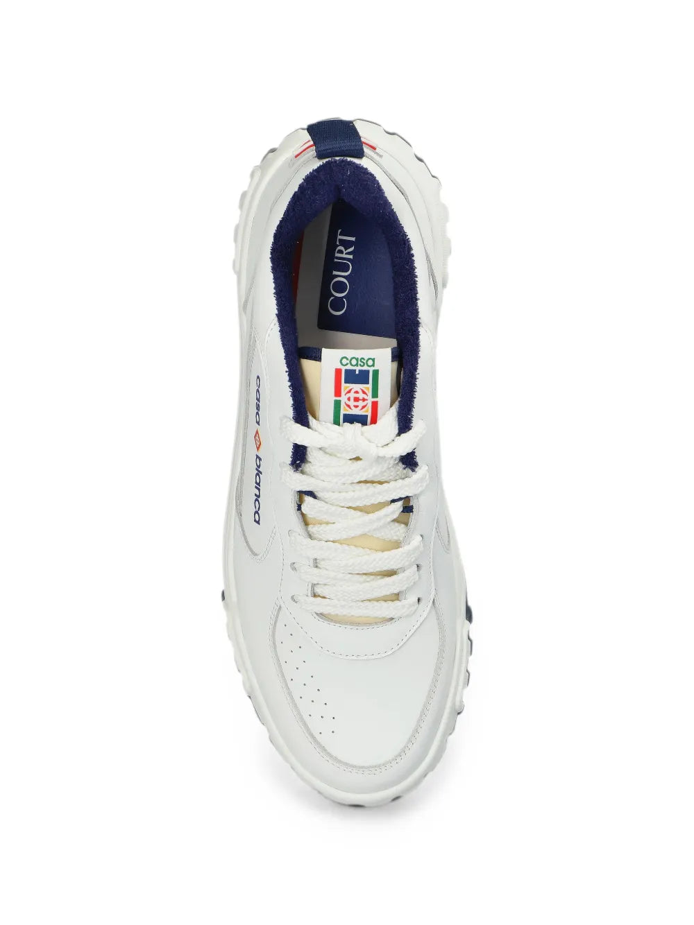 Leder-Sneaker mit Logo-Patch