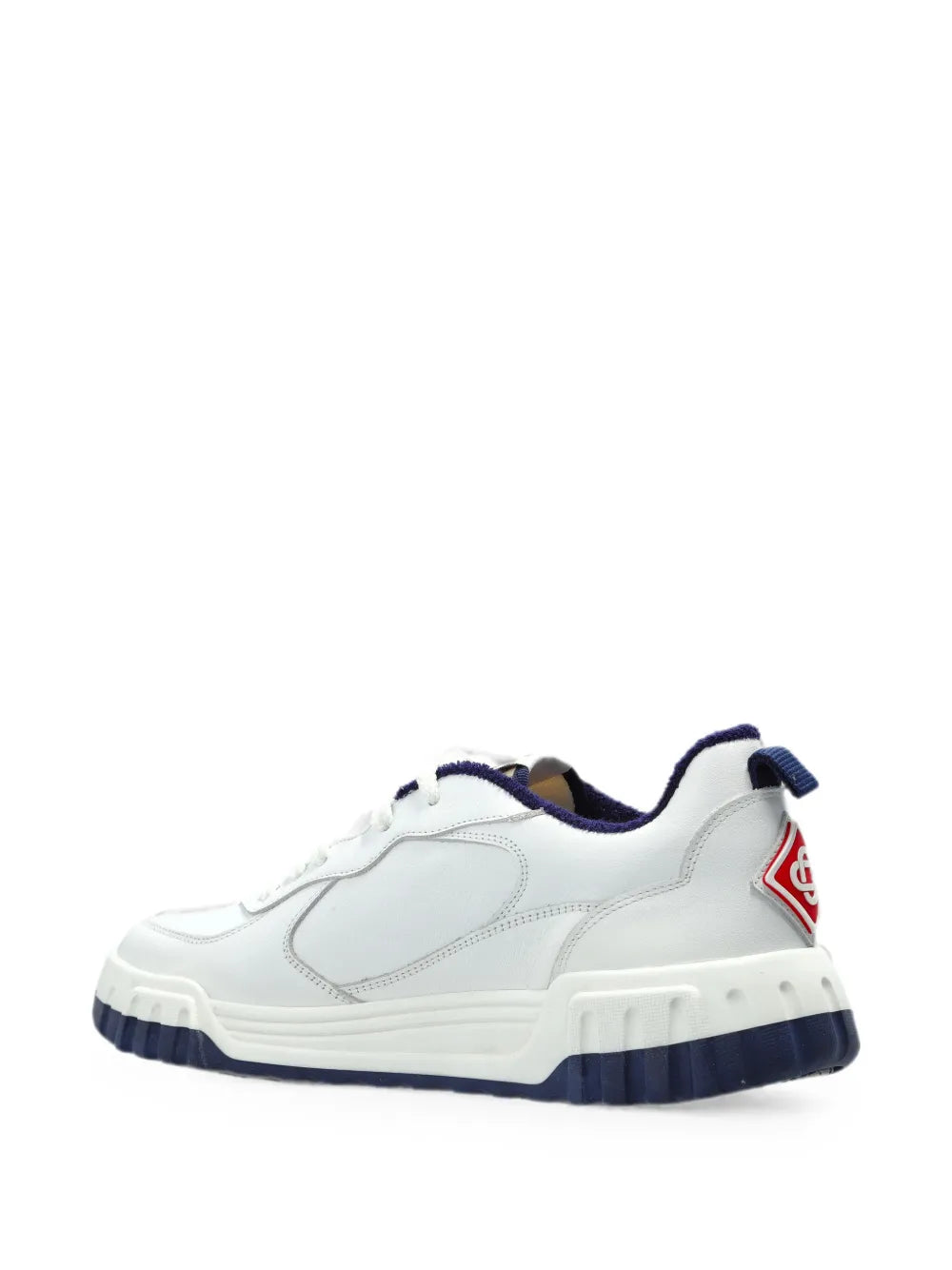 Leder-Sneaker mit Logo-Patch