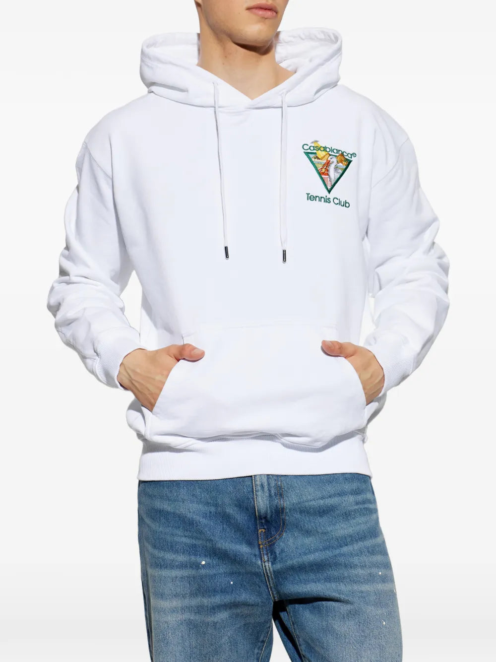Hoodie mit „Tennis Club“-Stickerei