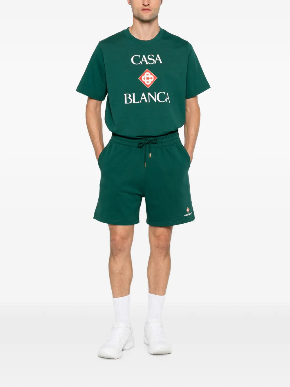 Shorts mit Kordelzug und Logo-Aufdruck