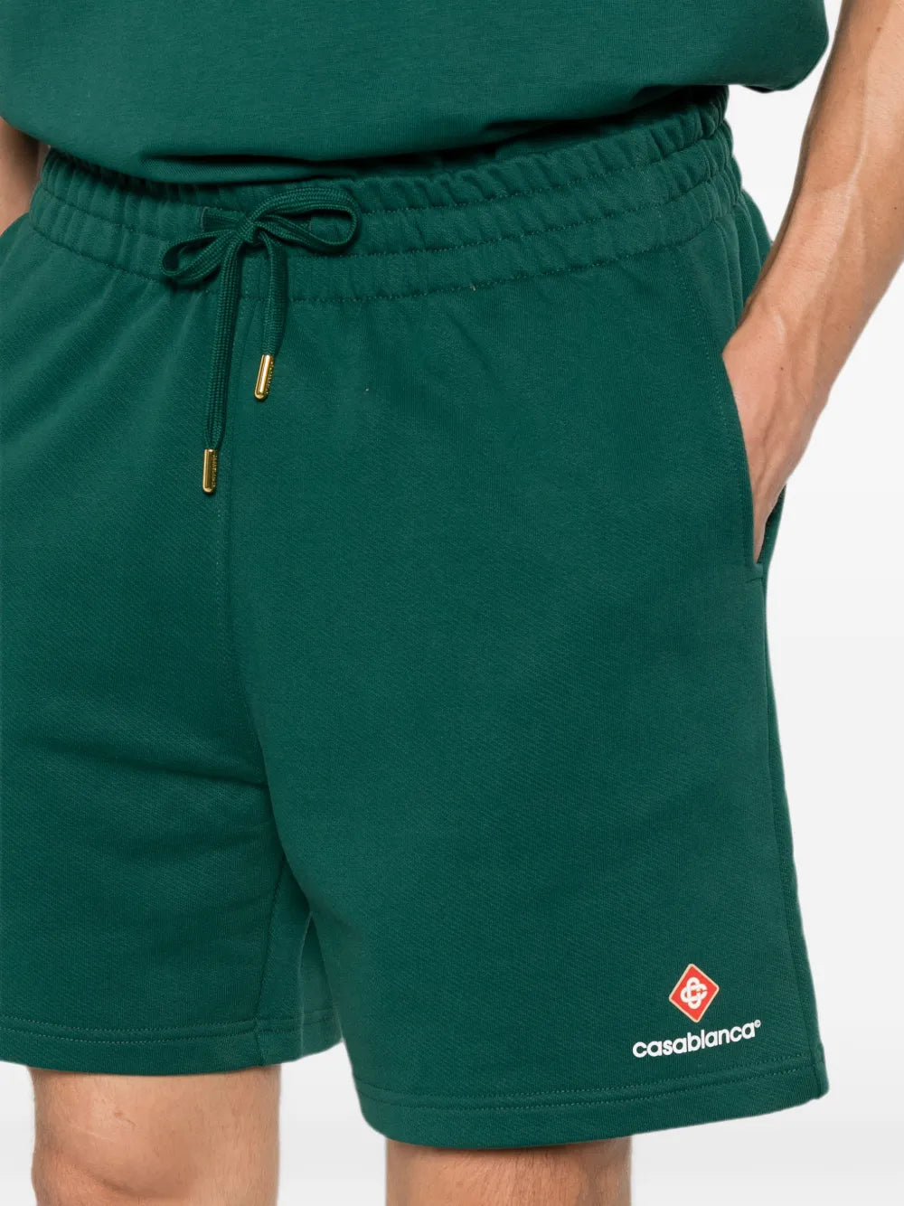 Shorts mit Kordelzug und Logo-Aufdruck