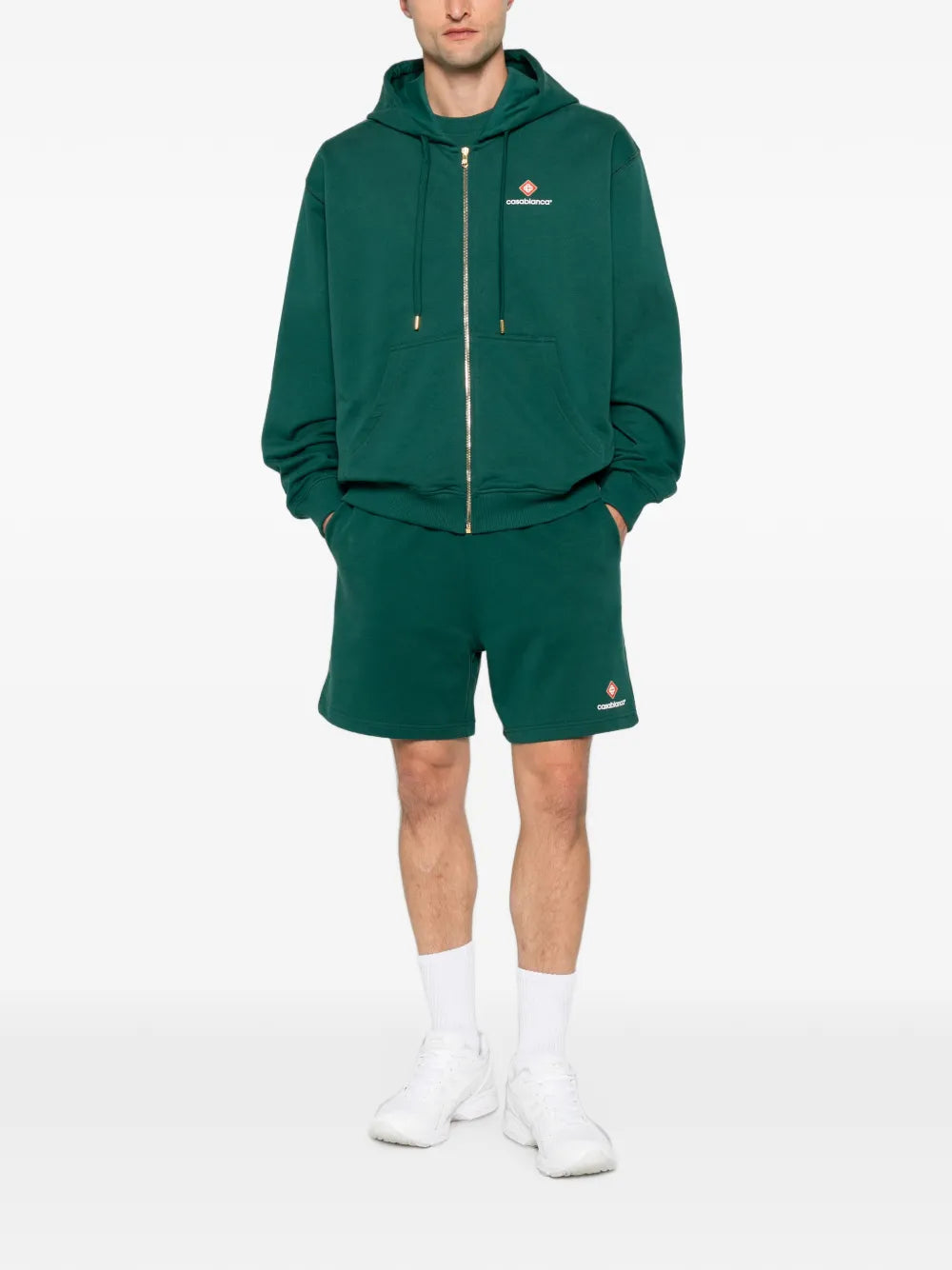 Hoodie mit Reißverschluss und Logo-Aufdruck