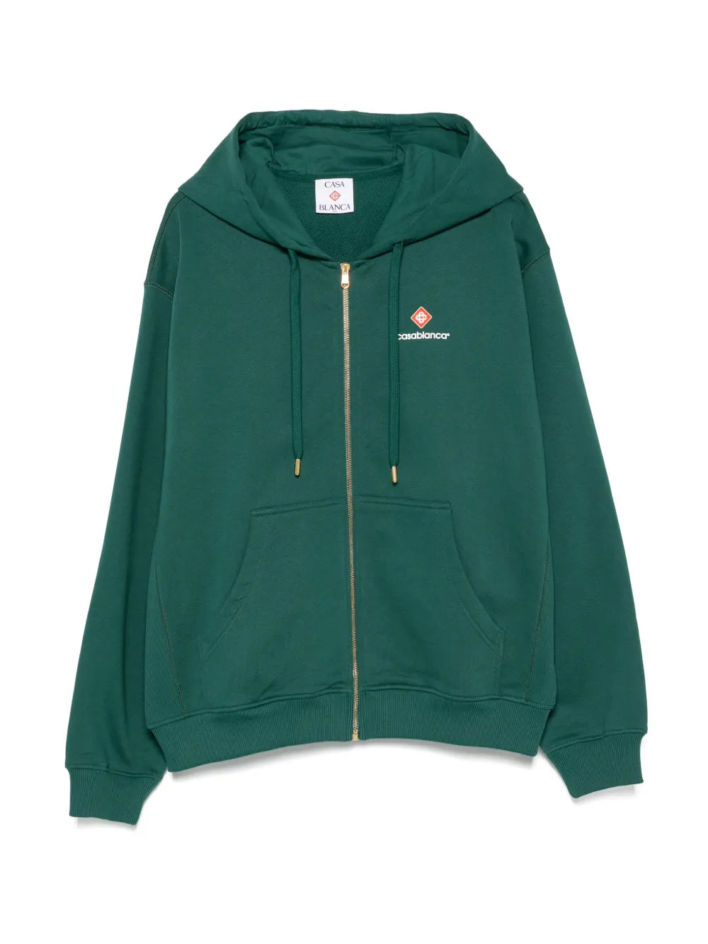 Hoodie mit Reißverschluss und Logo-Aufdruck