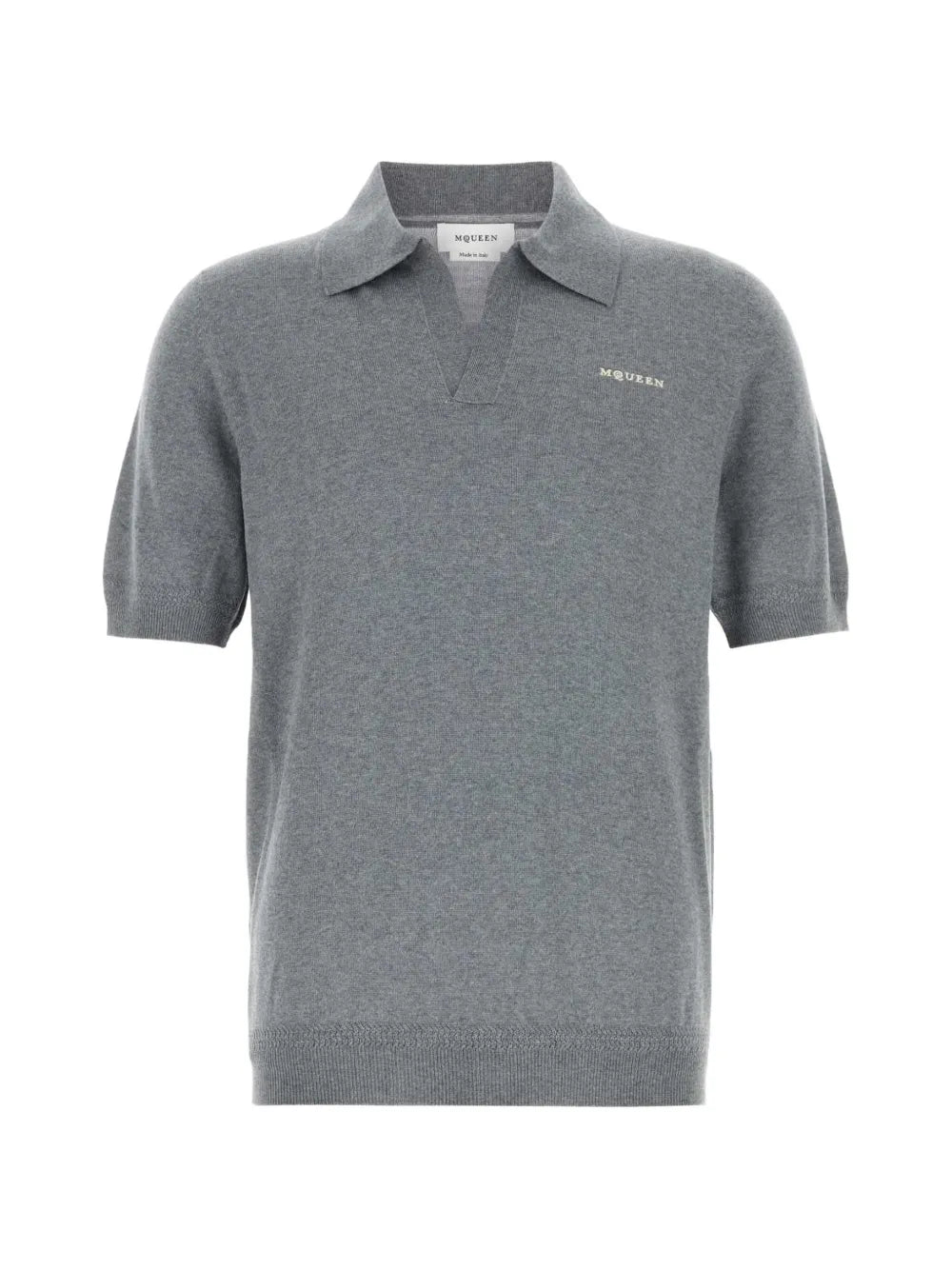 Poloshirt aus Wolle mit gesticktem Logo