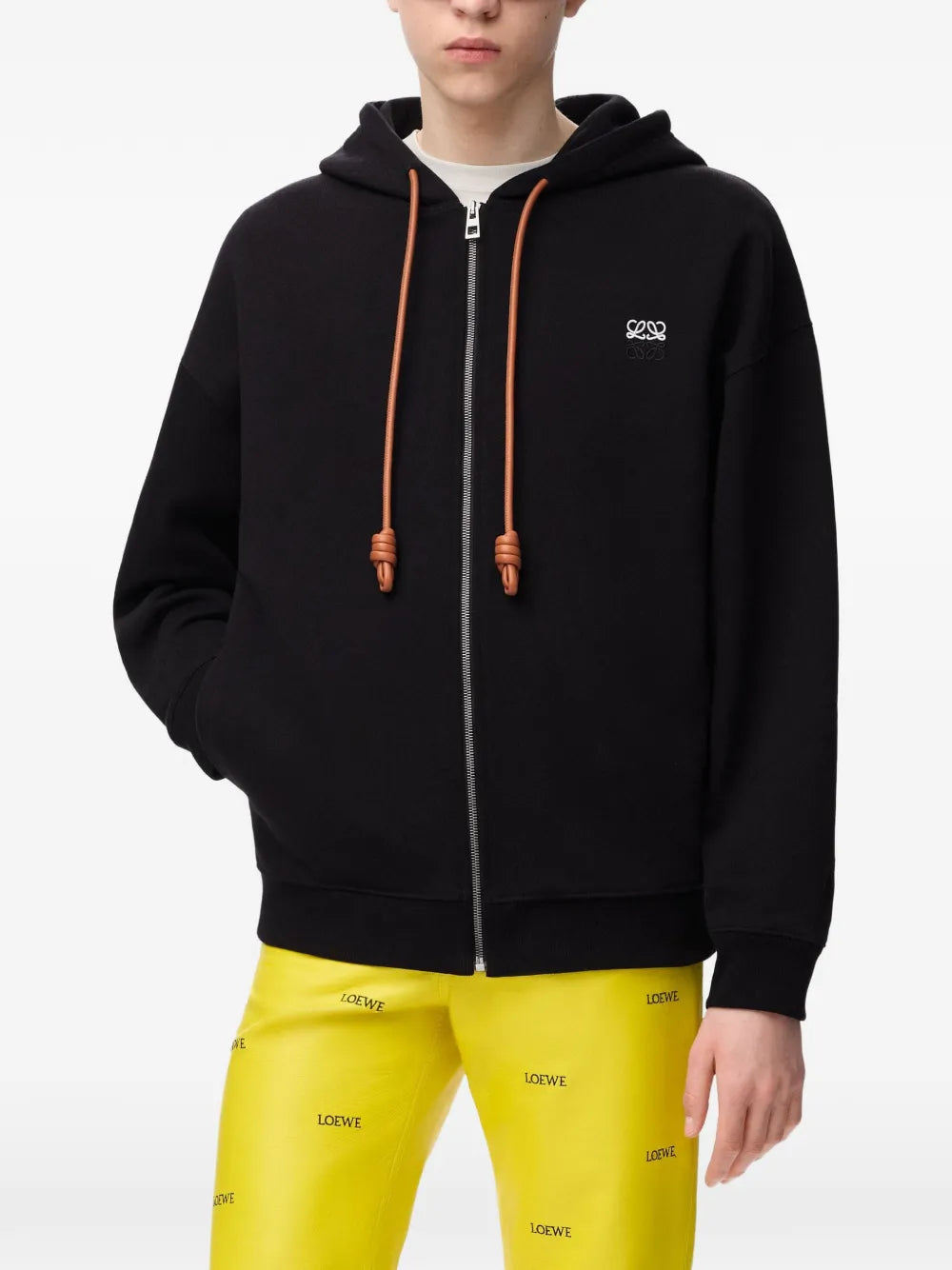 Kapuzenjacke mit Logo-Stickerei