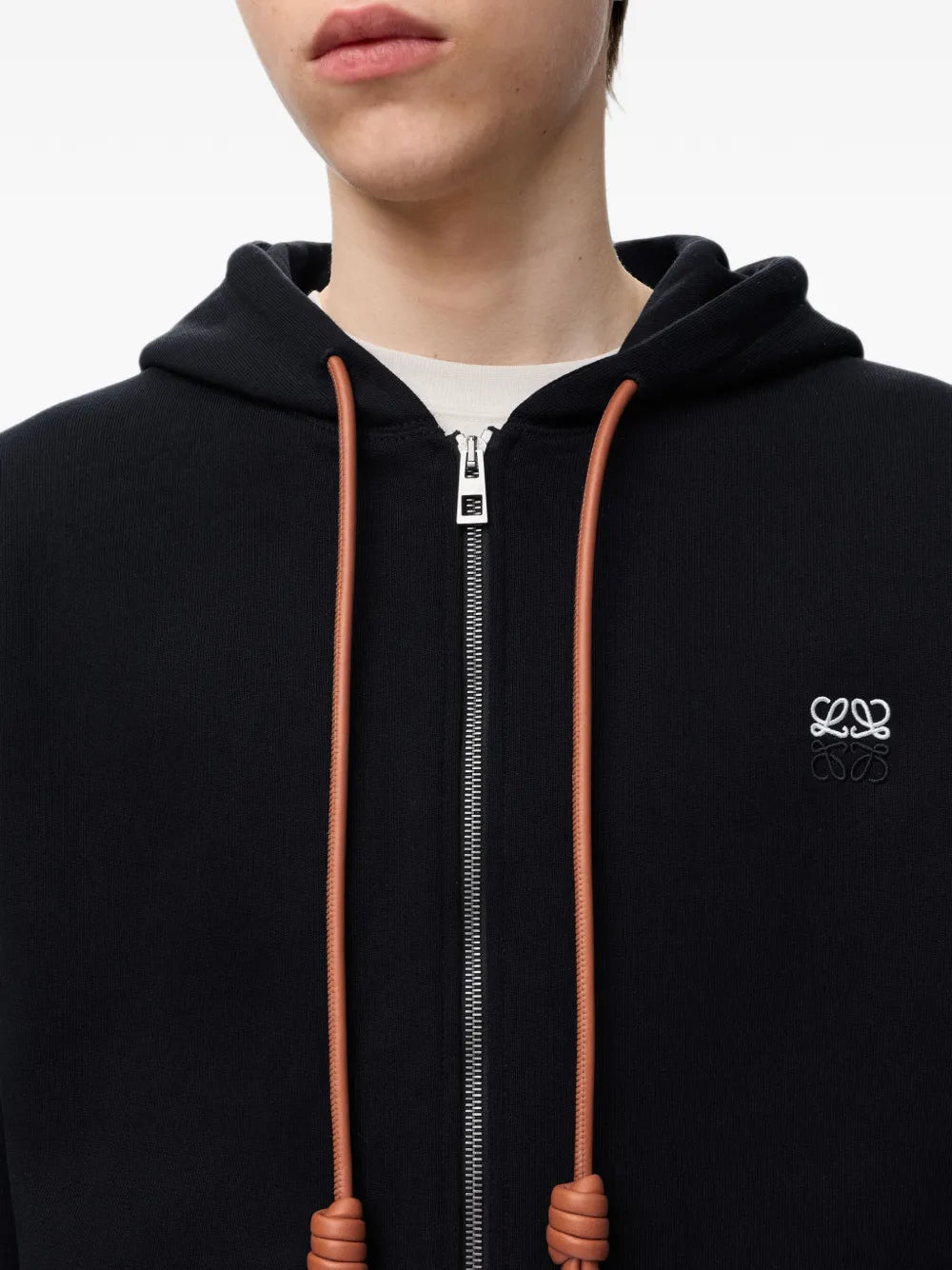 Kapuzenjacke mit Logo-Stickerei