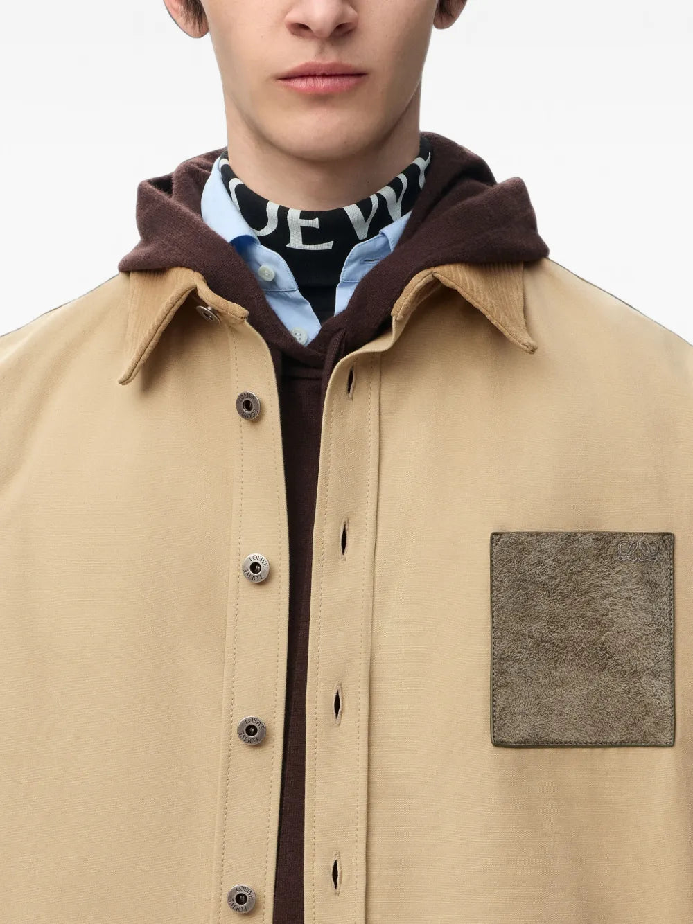 Bestickte Jacke mit Cordkragen