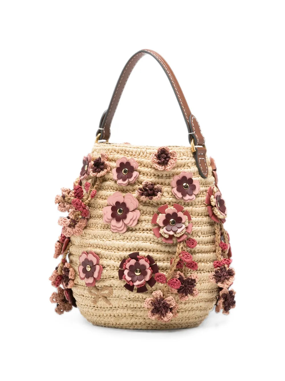 Umhängetasche mit floralen Verzierungen