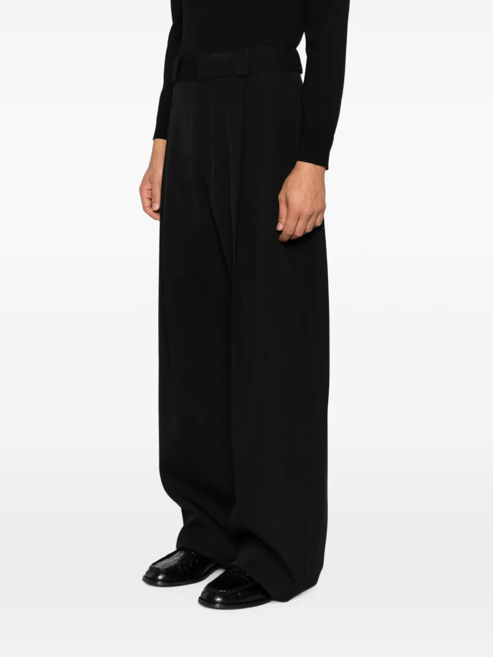 Wide-Leg-Hose mit Bundfalten