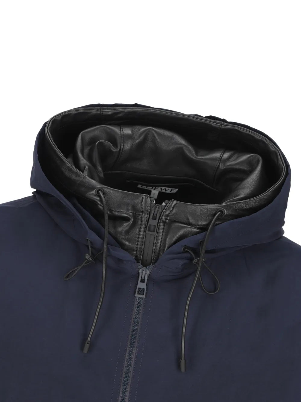 Jacke mit Lederbesatz