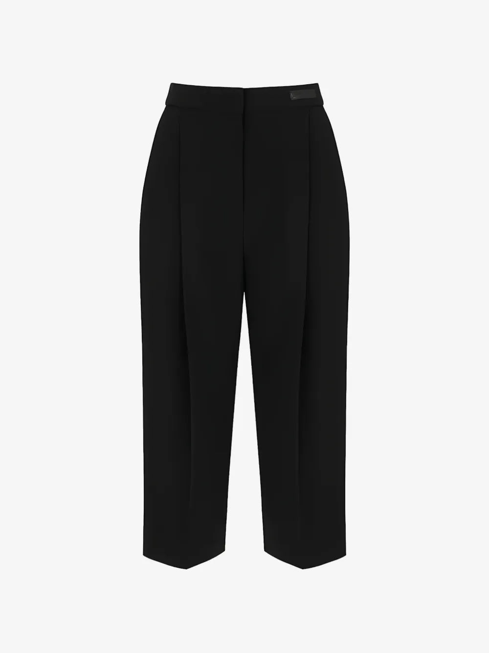 Damen Bundfaltenhose mit Logo-Schild