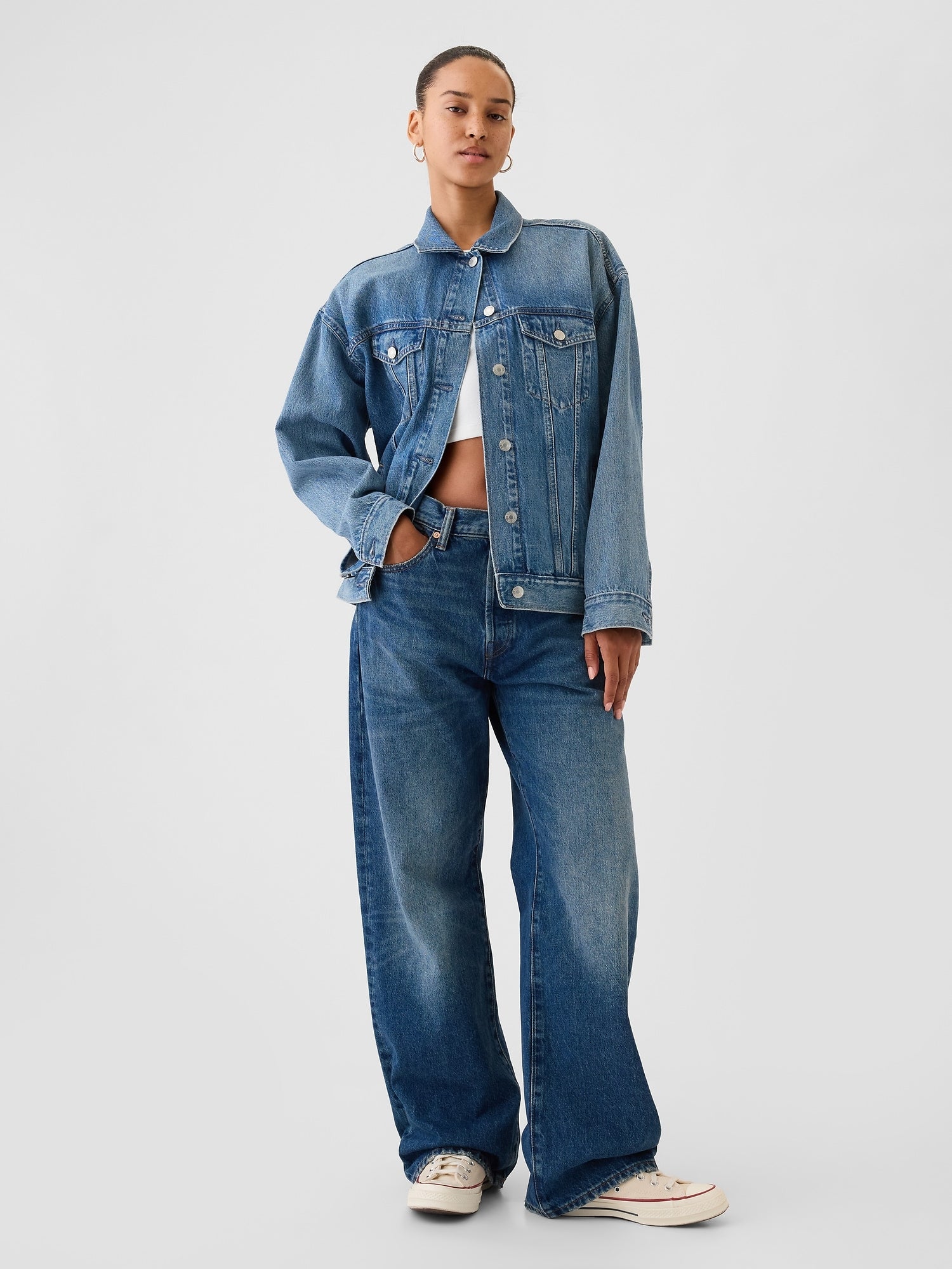 Jeansy unisex luźne 90s organiczne