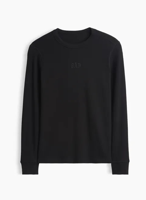 Herren Waffel-Shirt mit Logo