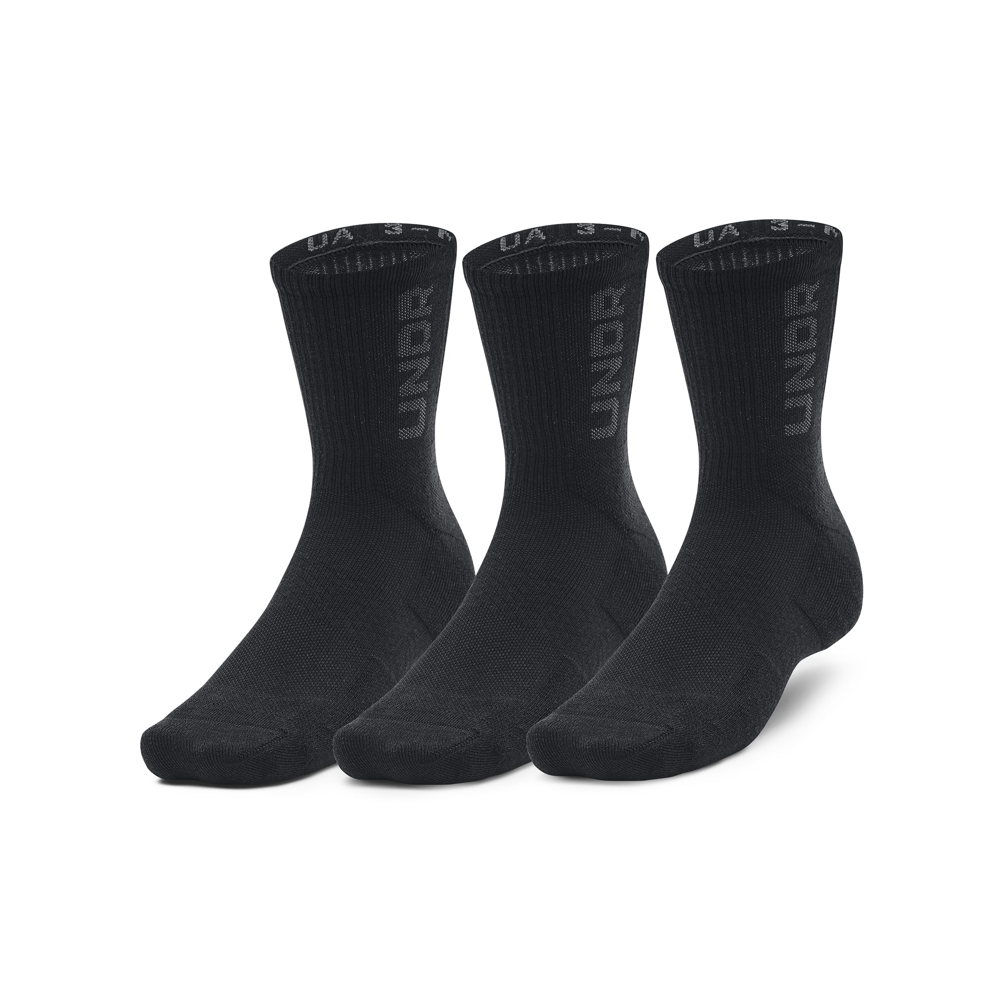 Mid-height unisex crew socks 3-pack