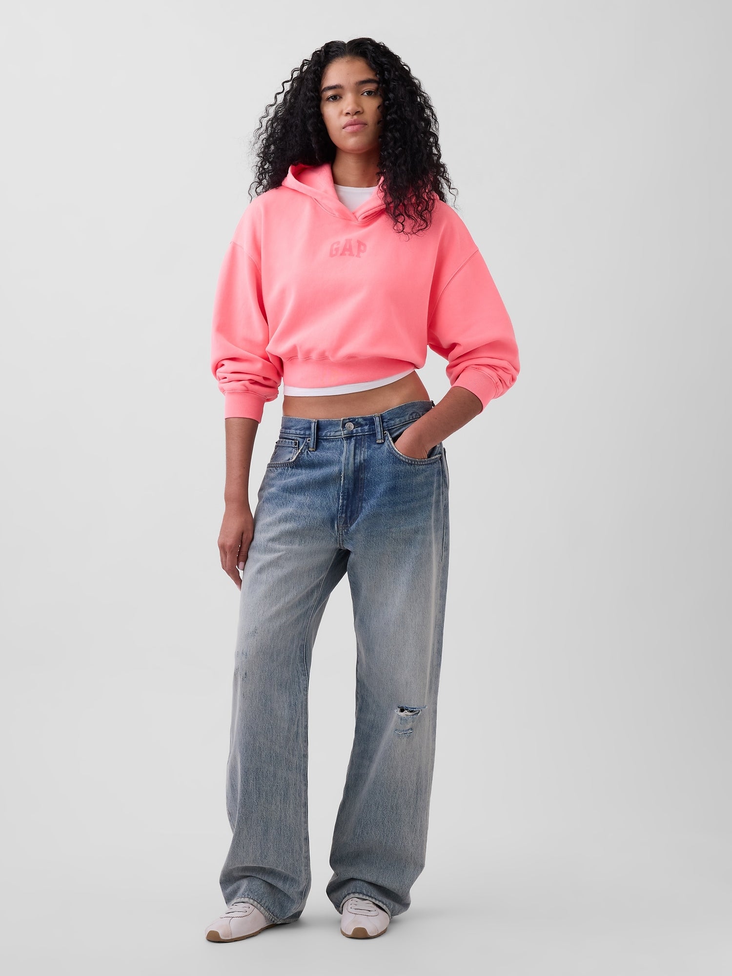 Sweatshirt met capuchon en logo