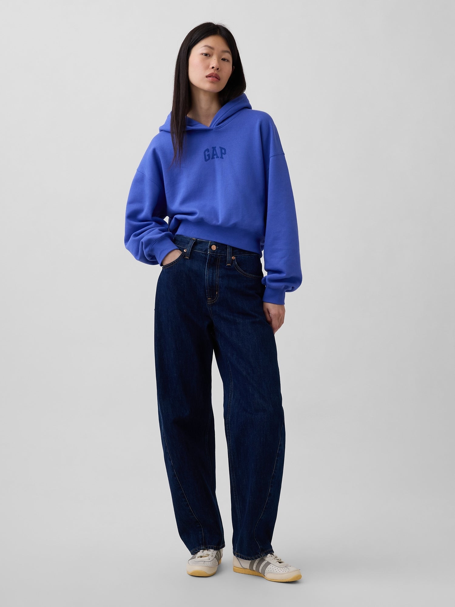 Sweatshirt met capuchon en logo